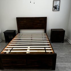 Bed Frame + Night Stand+ Dresser