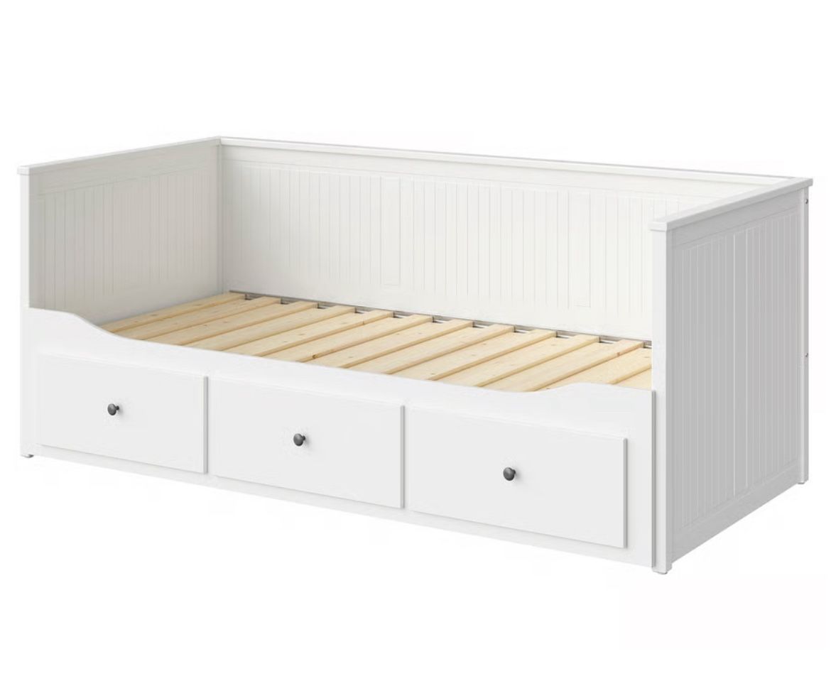 IKEA Hemnes Bed With Drawers Twin Kids Bed Frame White
