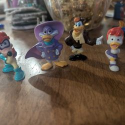 Vtg Kellogg 1991 Disney 2” DARKWING DUCK, Megavolt, Gosalyn, Launchpad McQuack