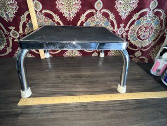 Medical Step Stool Chrome Plated Non-Skid Footstool Platform