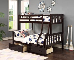 Twin / Full Bunk Bed & Mattress Included.     New In A Box 