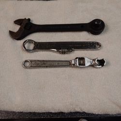 Vintage Adjustable Wrenchs Multi Spanner.80 Bucks. Adjust A Box.  80 Bucks.   10 In Adjustable With 1/2 In. Socket Drive  400.00. Can't Find One Like 