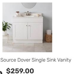 Single sink bathroom vanity
