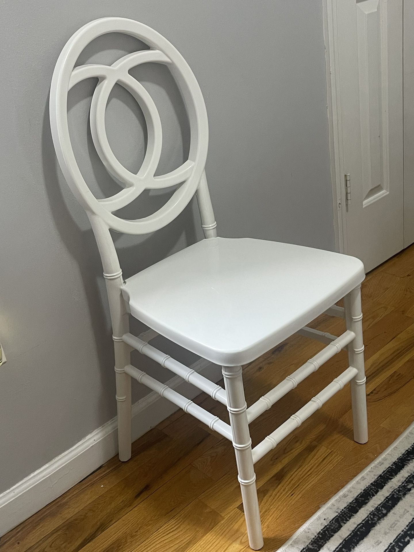 White Boho Desk Chair