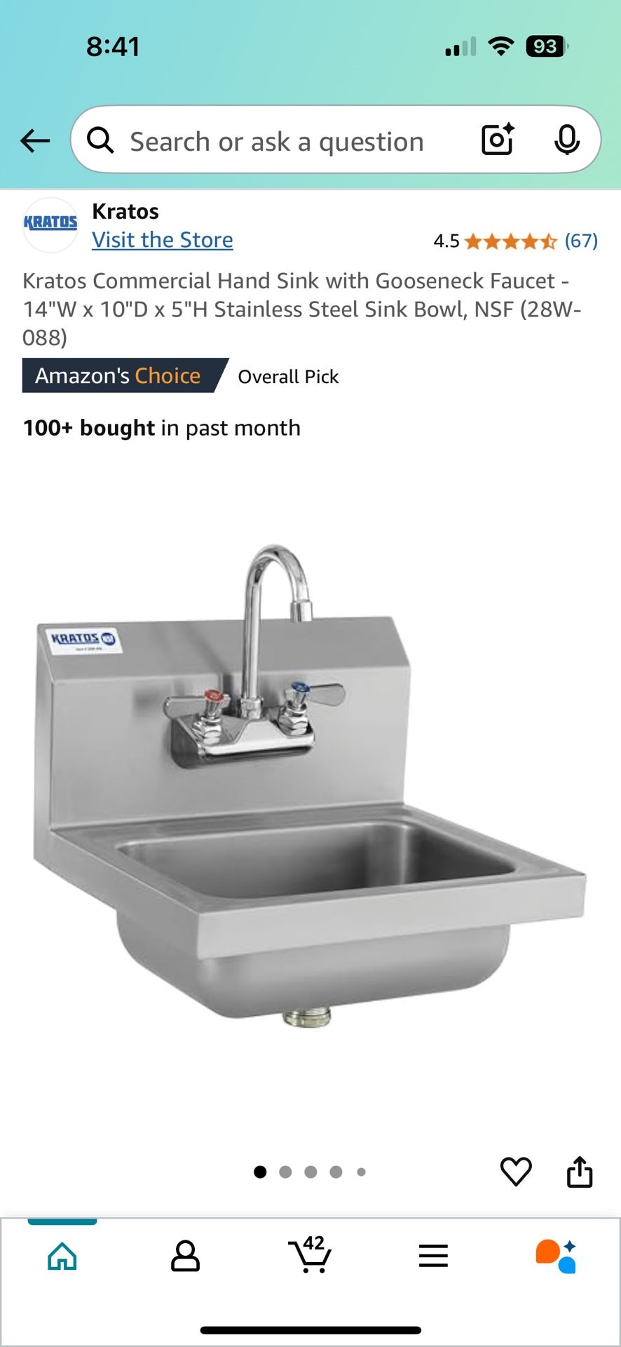 New In Box Commercial Hand Sink