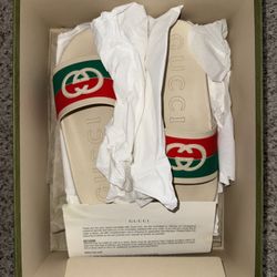 GUCCI INTERLOCKING G SLIDES MEN US 9