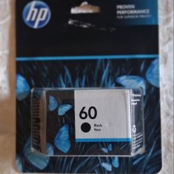 HP 60 Black Original Ink Cartridge exp JUN 2022 new & sealed