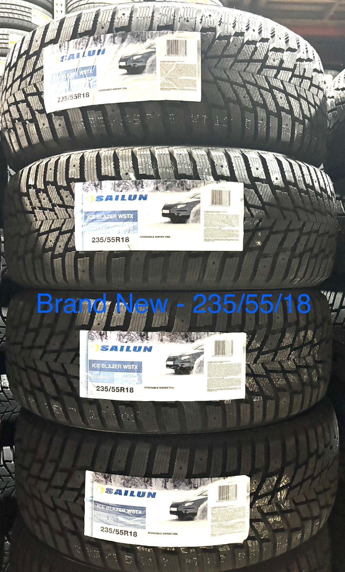 (4) - 235/55/18 Sailun Ice Blazer WSTX Snow Tires