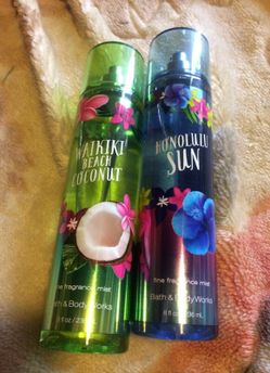 Bath and body works wakiki beach coconut and Honolulu sun