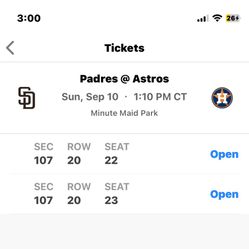 Astros Vs Padres Tickets