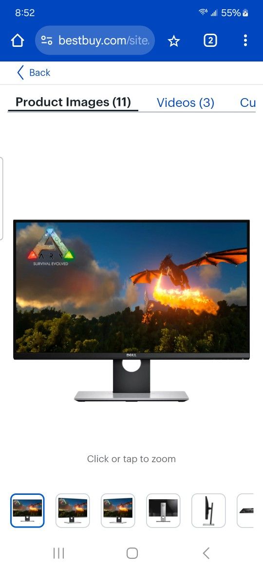 Dell - 27" LED QHD G-SYNC Monitor - Black