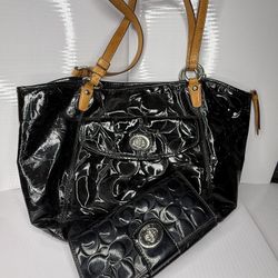 Black Coach Bag & Wallet Set