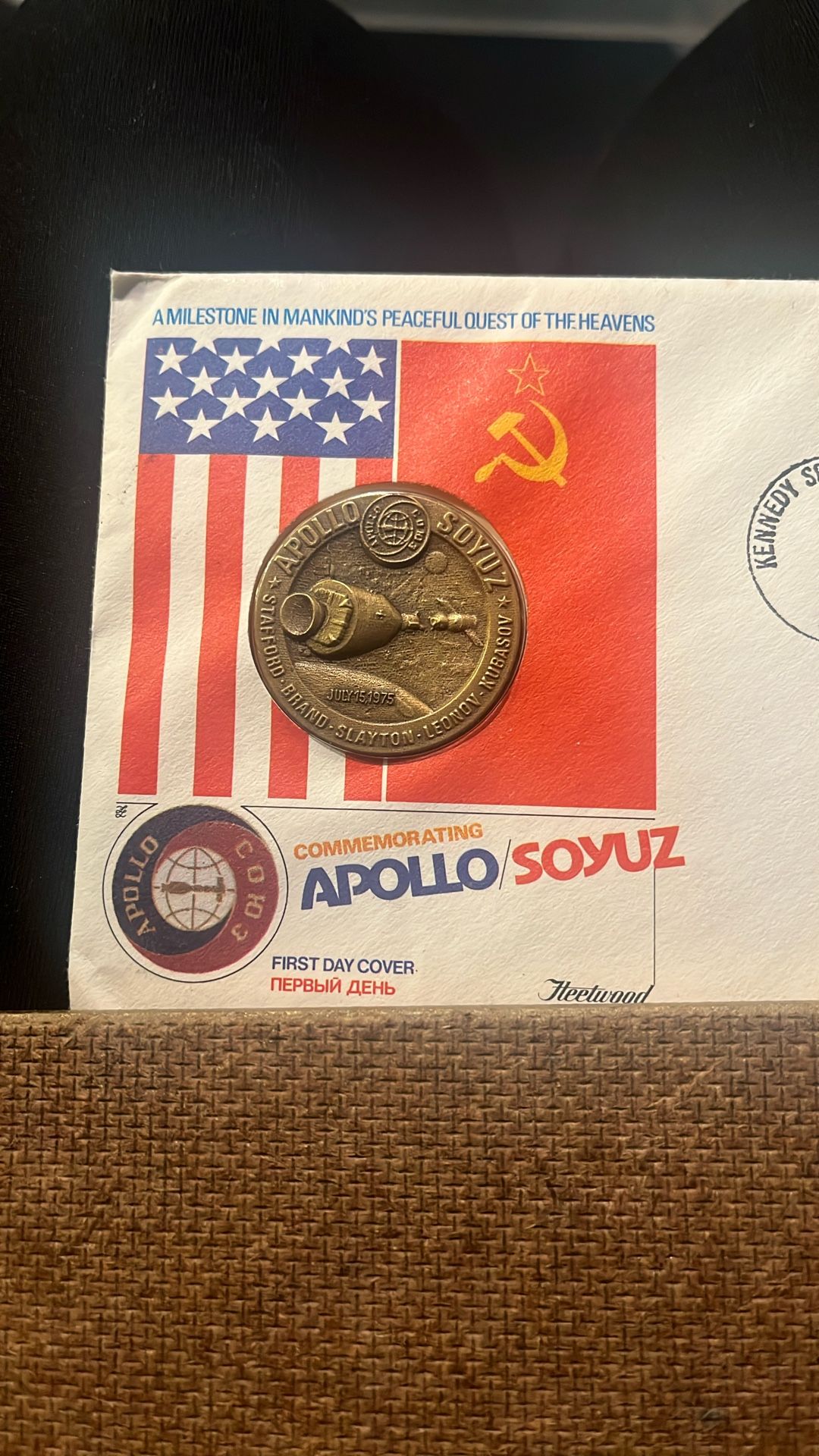 1975 APOLLO SOYUZ BRONZE MEDAL COVER