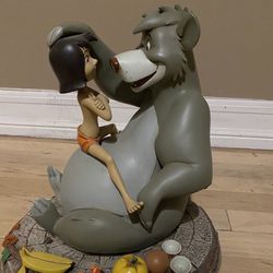Disney Jungle Book Baloo & Mowgli Big Figurine 12” 45th Anniversary Statue From The Art Of Disney