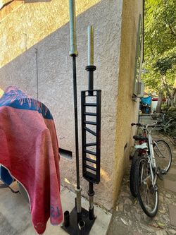 Olympic Barbell with Vertical Storage Stand