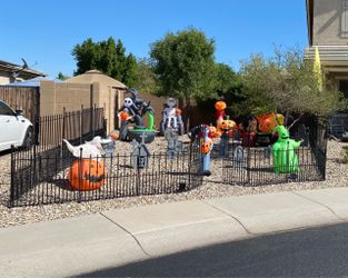 Halloween cemetery fence panels