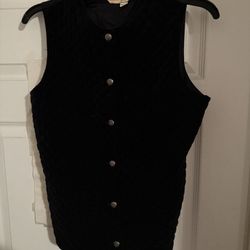 Black Quilted Vest