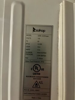 12,000 btu/ WiFi with remote control