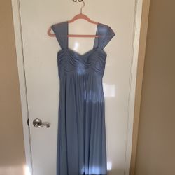 Birdy Grey Maria Convertible Sleeves Empire Waist Maxi Dress Dusty Blue  Size M for Sale in La Costa, CA
