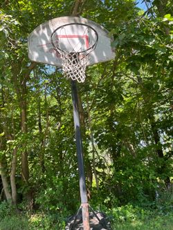 Free basketball hoop. Adjustable.