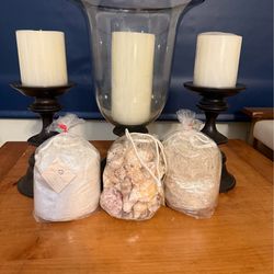 Large beach theme candle