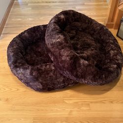 TWO GREAT, LARGE COMFY DOG BEDS FOR SALE