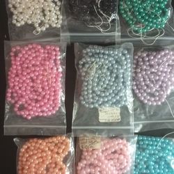 Vintage Lee Words Beads 6mm