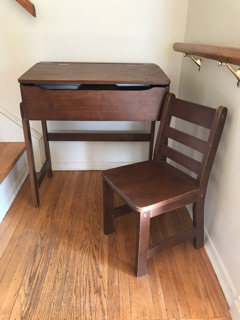 Child School Desk And Chair
