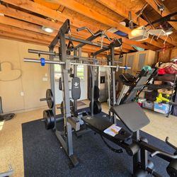 Smith Machine 2001 | Multi-Use Adj Bench | Gym Equipment | Fitness | Squat Rack | Excercise |🔴WEIGHTS AND BARBELL SOLD SEPARATELY 🔴 FREE DELIVERY 🚚