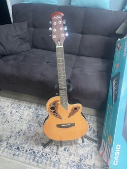 Harley Benton acoustic guitar HBO-850 with stand