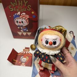 BRAND NEW Labubu Moonlit Mask Clown Super Secret Why So Serious Vinyl Plush Doll