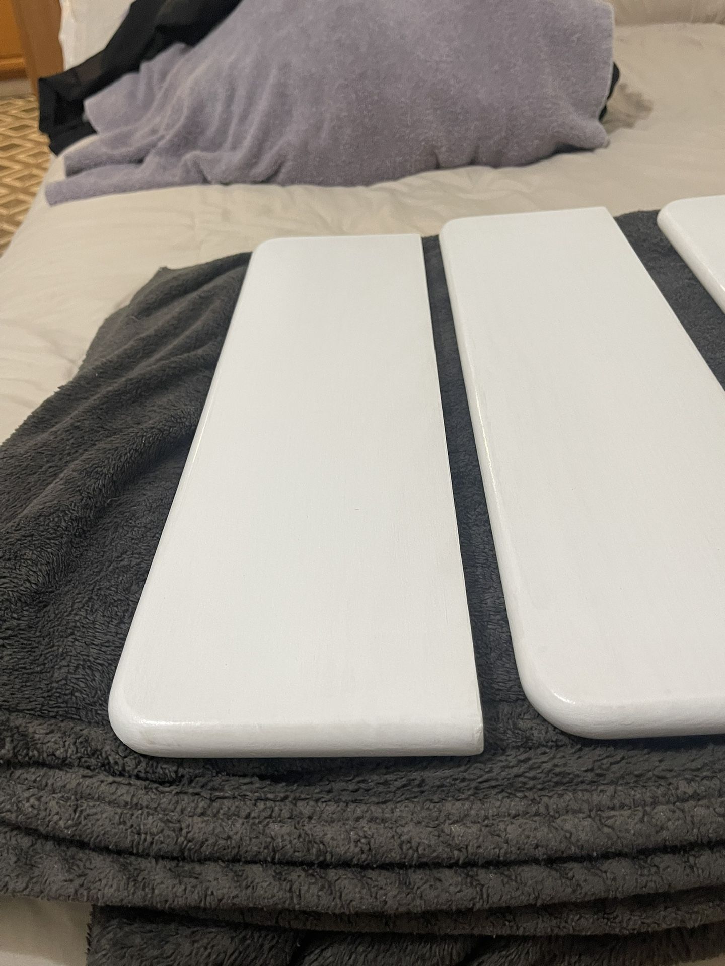 White Bullnose Edge Shelves