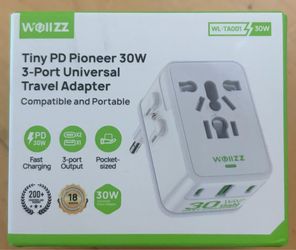 Tiny PD Pioneer 30W 3-Port Universal Travel Adapter