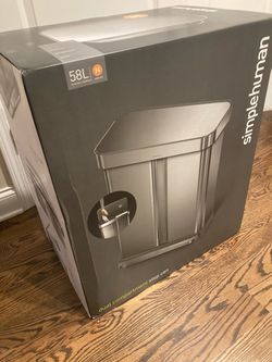 New in Boc simplehuman 58L dual compartment step can - garbage & recycling - was $200 + tax