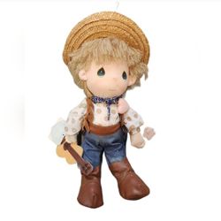 Vintage 1985 Applause Precious Moments Mickey Cowboy Doll With Original Locket