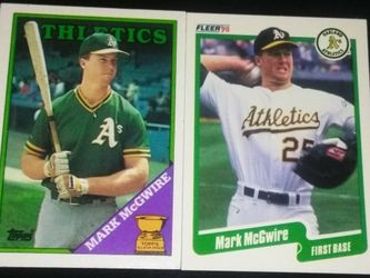 2 Mark mcWire cards nice,#15 and 580