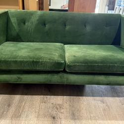 CB2 Avec Apartment Sofa – Emerald Velvet