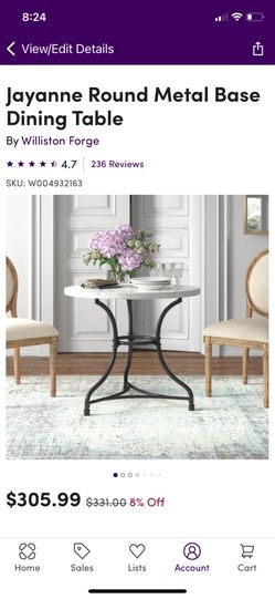 Marble Bistro Table: Jayanne Dining Table by Williston Forge