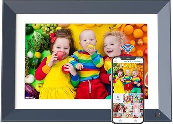 10.1-inch Digital Picture Frame WiFi-Photo-Frame - 16GB Smart Frame, IPS Touch Screen, Auto-Rotate, Slideshow, Load Photo Video from Phone to Digital