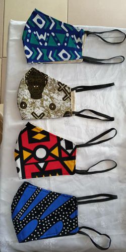 Unisex African print face masks - Buy 10 pieces for $65