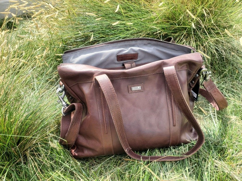 Spike and Sparrow Brown Leather Shoulder Satchel Laptop Bag Brand New