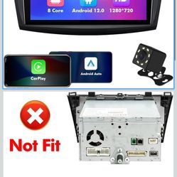 6+128G 9 inches Android 12 Double Din Car Stereo for Mazda 3 2010, 2011, 2012, 2013 QLED Touchscreen Screen Car Radio with Carplay & Android Auto Supp