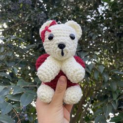 Crochet Heart Bear