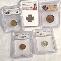 #432 Lot Of 5 Foreign Coins 