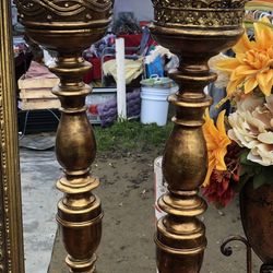 Tall Candle Holders With Crowns 