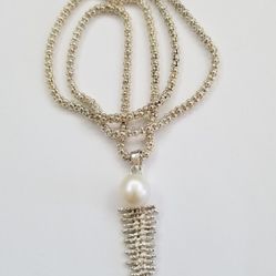 Sterling Silver Pendant Coultured Pearl 