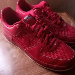 Red Nike Air Force 1 Size 10
