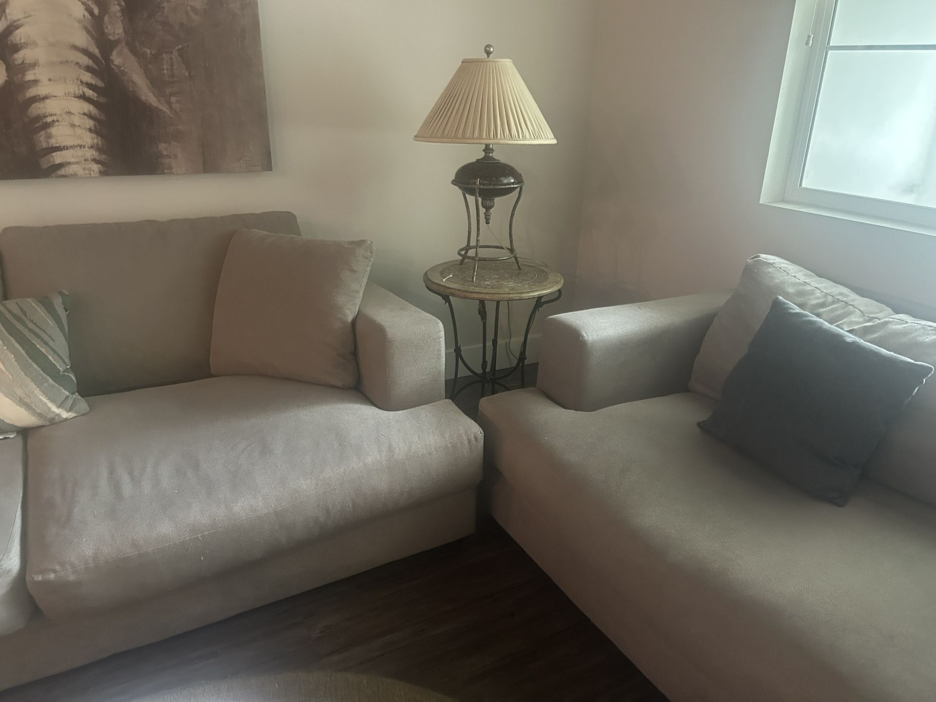 Grey Down Couch Set
