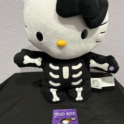Hello Kitty Skeleton Plush Halloween Greeter Side Stepper 