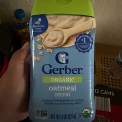 Gerber Organic oatmeal cereal